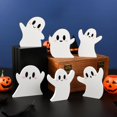 thumbnail image 4 of Decoraciones de Halloween xinyu 3 piezas de fantasmas para interiores letrero de mesa con bandeja de madera, 4 of 7