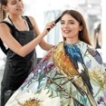 thumbnail image 7 of Vintage Bird Flower Salon Cape, Hair Cutting Cape with Snaps, Professional Large Barber Stylist Hairdresser Cape, Waterproof Machine Washable, 65" x 55”, 7 of 7
