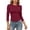 Red*, variant on RUTAYY Women's T-Shirt Solid Color Long Sleeve Cropped Basic Tops Slim Fit Tee Shirts Casual Crew Neck Tops Chic Holiday Tees