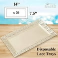 thumbnail image 5 of DISPOSABLE LACE TRAYS | for Upscale Wedding and Dining | 6 pc | Ivory | 14” x 7.5”, 5 of 5