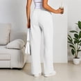 thumbnail image 3 of Dwelliawo Sweatpants Women Baggy Wide Leg Lounge Casual Pajama Sweat Pants White L, 3 of 5