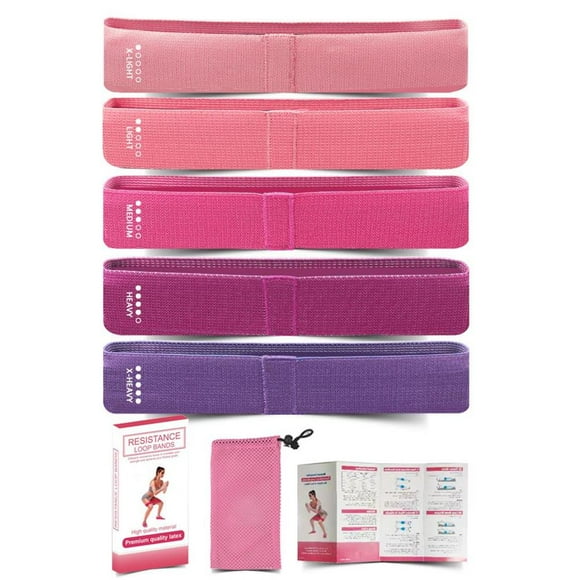 Redempat 5piece Resistance Bands Home Exercise Loops For Fitness Workout Easy And Convenient To Pilates Yoga