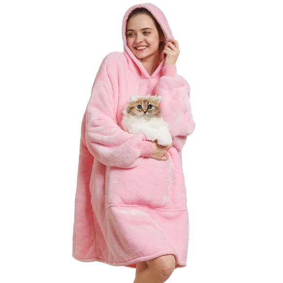 Sudadera manta wearable Sherpa acogedora rosa Aemilas