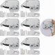 thumbnail image 1 of 6 Pieces Spring Loaded Cabinet Door Catch, Spring Catch Door Catch Mini Latch with Retainer Plate, Automatic for Swinging Cupboard Doors with Screws, 1 of 5