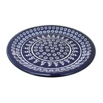 Blue Rose Polish Pottery Winter Nights Dinner Plate