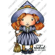 La-La Land Crafts LA5313 La-La Land Cling Stamps 4"X3" - Witch Marci