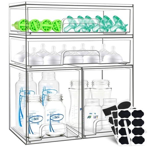 Organizador de biberones Qunland de 4 piezas con cajones apilables