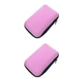 thumbnail image 3 of Guardoinrt Earphone Storaging Bag Portable Solid Color Mesh Pocket Stylish Indoor Outdoor Data Cable Organizing Case Organizer Pink 2Set, 3 of 6