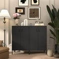 thumbnail image 5 of Marcree Metal Accent Cabinet with Adjustable Shelves, Freestanding Storage Cabinet with Doors, Black, 5 of 10