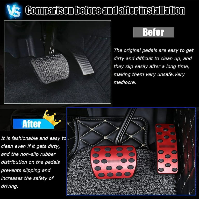 No Drill Gas Accelerator Brake Pedal Pad For Mercedes Benz
