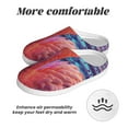 thumbnail image 6 of Disketp Digital Flamingo Vibrant Art Women's Men's Slippers Plush Slip-On House Slipper for Winter Indoor Soft Cushion Non-slip Fluffy Slides Slippers-11, 6 of 7