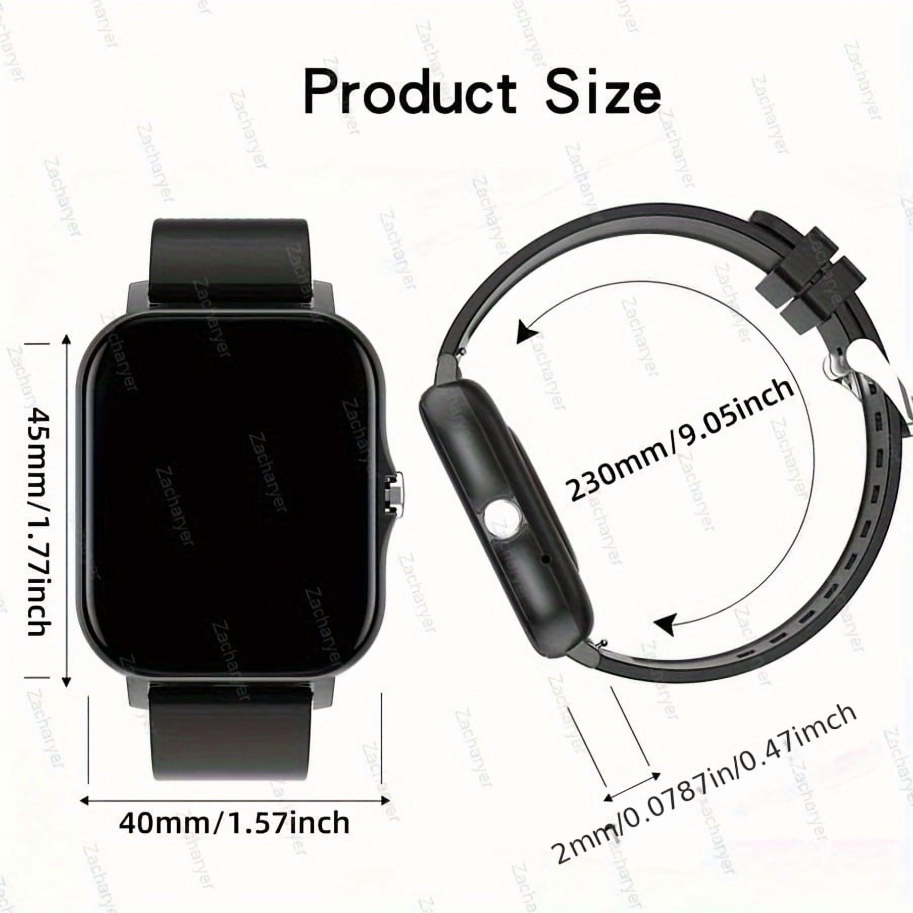 Smart Watch for Men & Women with Bluetooth Calls, 1.7" Touchscreen, Fitness Tracker (Heart Rate/Sleep Monitor), 100+ Sports Modes, 7-Day Battery, iPhone/Android Compatible, Metallic Design