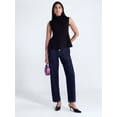 thumbnail image 2 of Scoop Women's and Women's Plus Sleeveless Mock Neck Peplum Sweater Tank, Sizes XS-4X, 2 of 5