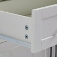 thumbnail image 4 of Noble House 108" Multifunctional TV Cabinet Set with Sideboards & Overhead Bridge, Storage for Living Room, White + Walnut, 4 of 14