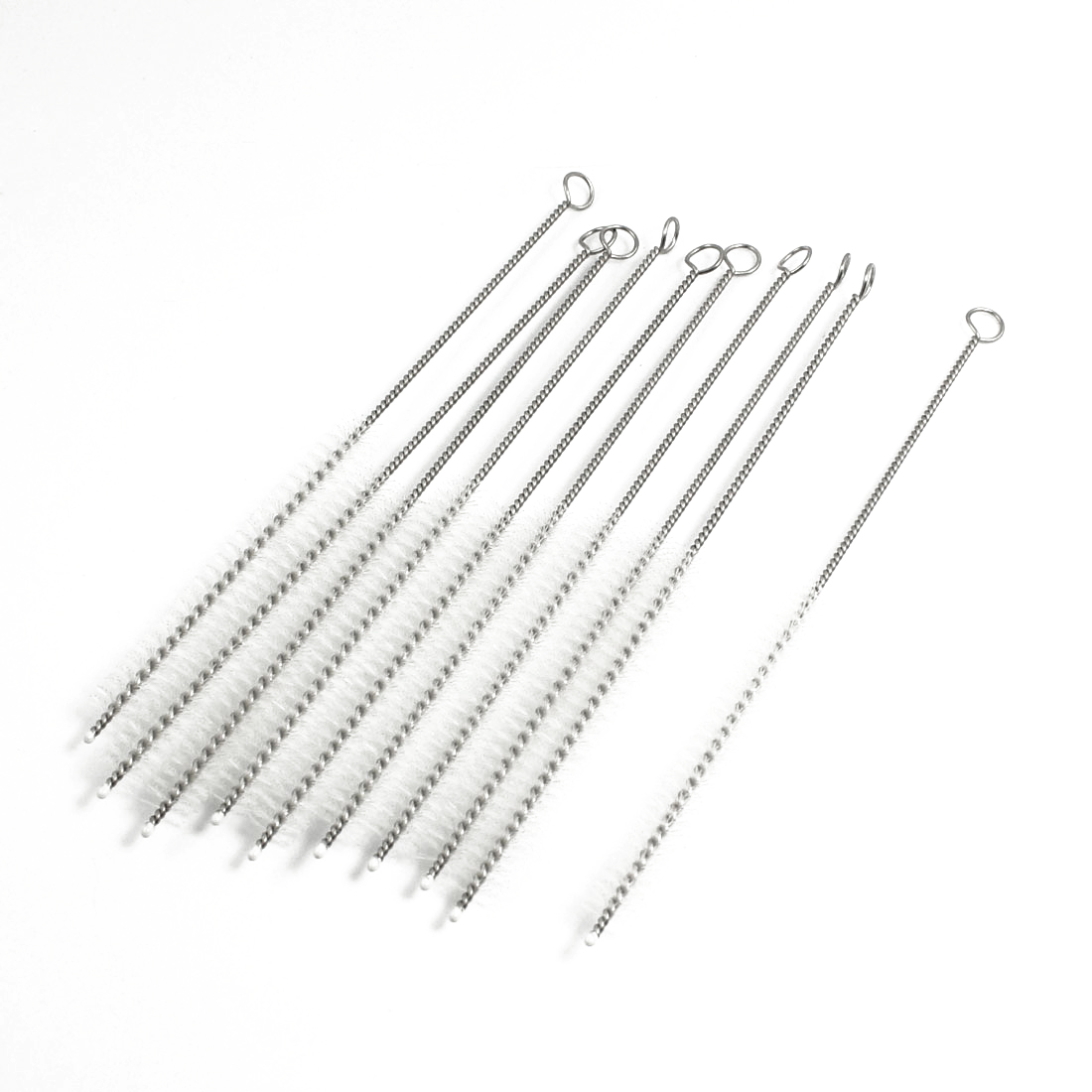 10 Pieces 6.5" Length Measurements Test Tube Bottle White Clean Brush