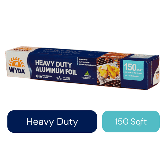 Wyda Heavy Duty Aluminum Foil Rolls, 150 Sqft, 1 Pack