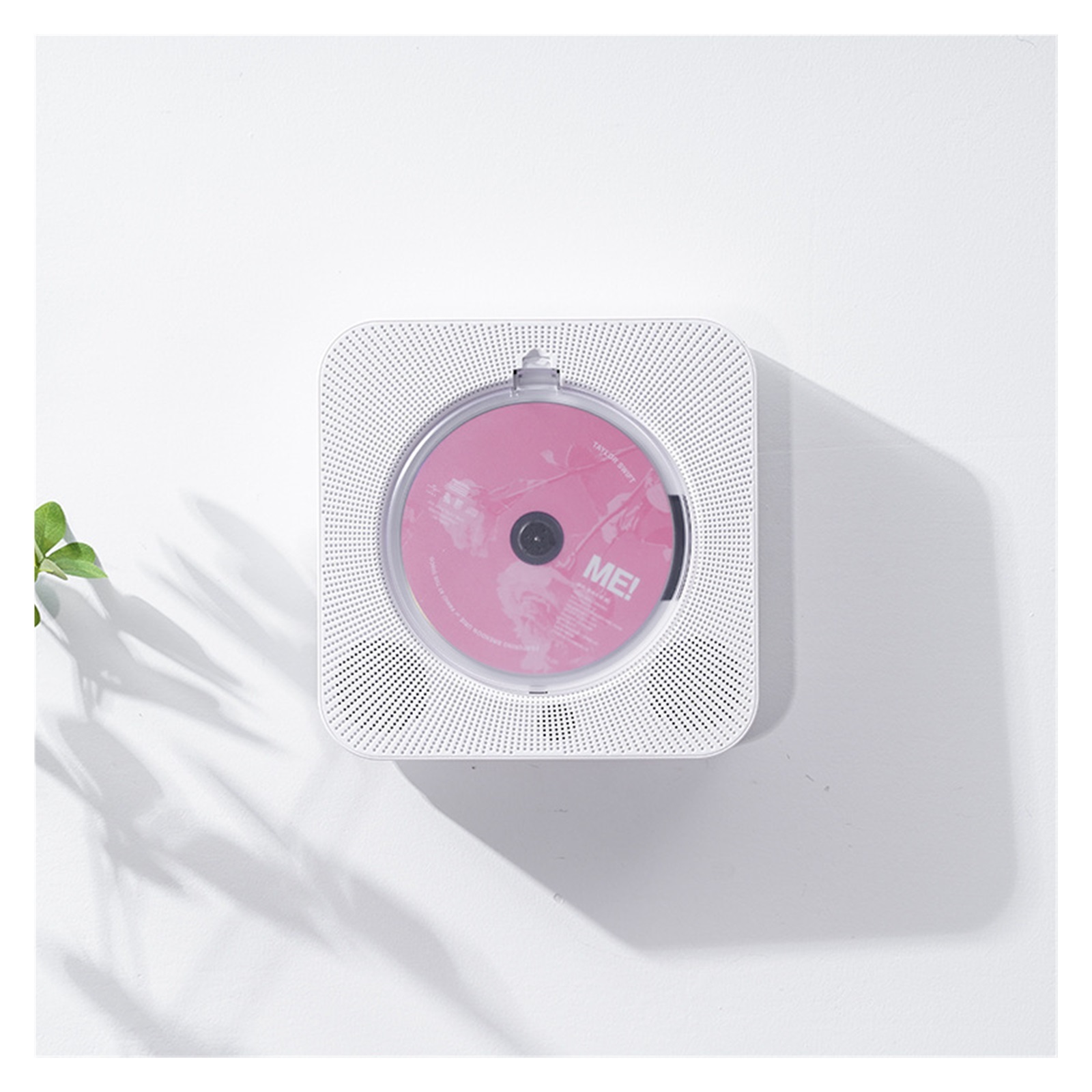 Wall Mounted Bluetooth CD Player Portable Disc Music Player with Speakers for Home Entertainment