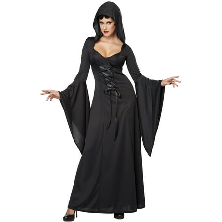 California Costumes Deluxe Hooded Robe Costume 1338 Black