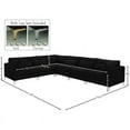 thumbnail image 4 of Meridian Furniture Julia Black Velvet Modular Sectional, 4 of 6