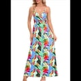 thumbnail image 3 of Vestido de Verano 2025 para Mujer, con Estampado Floral, Lazo Frontal, Tirantes Finos, Informal, Bohemio, para Playa, Fluido, Color S, 3 of 6