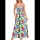 thumbnail image 3 of Vestido de Verano 2025 para Mujer, con Estampado Floral, Lazo Frontal, Tirantes Finos, Informal, Bohemio, para Playa, Fluido, Color XL, 3 of 6