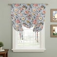 thumbnail image 2 of Vintage Spring Floral Tie Up Curtains for Windows, Adjustable Balloon Window Shades, Farmhouse Flowers Blue Vintage Kitchen Window Treatments Adjustable Roll Up Curtain for Basement/Nursery 52"x45", 2 of 8