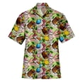 thumbnail image 4 of Easter Shirts for Men Funny Easter Eggs Bunny Carrot Print Hawaiian Button Dress Casual Shirts Loose Fit, 4 of 4
