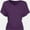 Deep Purple, variant on Women's Short Sleeve V Neck Dolman Top Tshirt