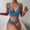 Blue womens swimsuits, variant on SEMPAI 2024 New Women Swimsuits Wrap Swimwear Fashionable Swimsuit Tankini Set Bikini Swim Suits,Plus Size Bathing Suit Swimming Suits for Women