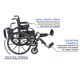 thumbnail image 2 of Invacare - 9XT_29154 / T94HAP 9000 XT Silla de ruedas ligera de alto rendimiento, con brazos a la altura del escritorio y reposapiernas elevables T94HAP con almohadillas acolchadas para pantorrillas,, 2 of 5