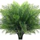 thumbnail image 1 of Arbusto artificial, planta de plástico, césped de bambú, arbusto verde falso, hojas verdes, para bodas, interiores y exteriores, hogar, jardín, balcón, 6 piezas, 1 of 5