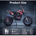 thumbnail image 3 of 40CC Kids Dirt Bike, 4-Stroke Gas Powered Mini Motorcycle for Kids Ages 6-14, 25MPH Youth Off Road Dirt Bike with Dual Disc Brakes, Full Suspension, No Oil Mixing, Easy Start, 3 of 9