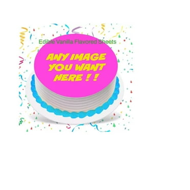 Your Photo Personalized Edible Cake Image Party Topper Decoration -- 8" Round Sheet