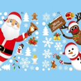 thumbnail image 1 of Navidad copo de nieve ventana se aferra pegatinas de vidrio calcomanías de Navidad decoraciones vacaciones copo de nieve Santa Claus reno calcomanías para fiesta, 1 of 4