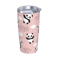 thumbnail image 2 of Kll Panda Flying In The Sky Between Clouds And Star Stainless Stainless Steel Vacuum Insulated Coffee Cup 20 Oz Lids And Straws,1 Metal Straws,1 Cleaning Brush, 2 of 9