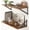 Rustic Brown, variant on Deep Floating Shelves, 12 Inch Deep Floating Shelves for Wall, 24"W x 12"D Wall Shelves for Books, Rustic Black Wooden Shelves, Large Wide Display Shelf for Bathroom, Living Room, Bedroom, Set of 2