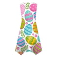 thumbnail image 5 of Minjewel Women's Easter Midi Dress, Round Neck Sleeveless Floral Print Irregular Hem Casual Dress, Spring Church & Garden Party Outfit,Multicolor L, 5 of 8