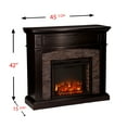 thumbnail image 3 of Grantham Faux Stone Corner Electric Media Fireplace - Ebony, 3 of 3