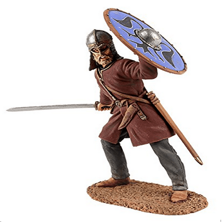 Viking Sword History - W. Britain 62103 Viking Wearing Gjermundbu Helmet Swinging Sword