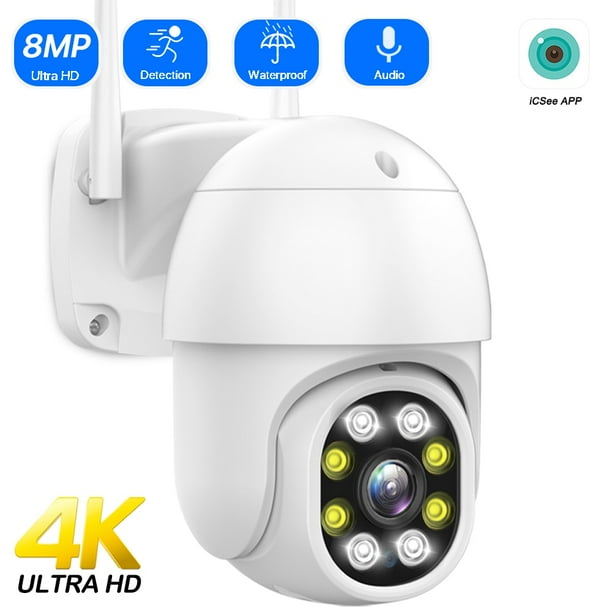 Cámara IP inalámbrica de 8MP 4K, cámara domo de velocidad PTZ con WIFI de calle para exteriores de 5MP, iCSee 1080P 3MP HD AI, seguimiento automático, vigilancia CCTV Tan Jianjun unisex