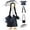 B, variant on Halloween Black Tinsel Ribbon 32.8Ft, Decorative Garland for Spooky Party Decor
