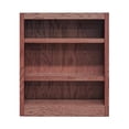 thumbnail image 3 of Bowery Hill Traditional 36" Tall 3-Shelf Wood Bookcase in Dry Oak, 3 of 6