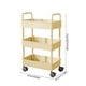 thumbnail image 3 of Organizador de 3 niveles para carrito de almacenamiento de cocina | Portaequipajes de baño con reposabrazos y estanterías ventiladas | Carrito de utilidad con ruedas para artículos de higiene, 3 of 6