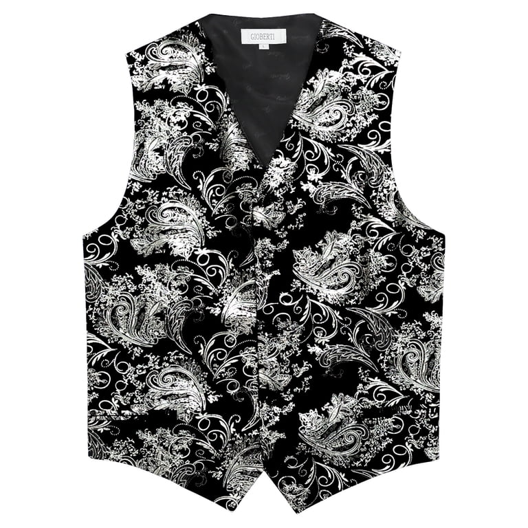 Men's 4 Piece Vest Set, With Bow Tie, Neck Tie & Pocket Hankie - Teal