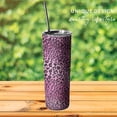 thumbnail image 5 of Leopard Tumbler, Tumbler with Lid and Straw-Leopard, Cheetah Print-Stainless Steel Insulated-Skinny Tumbler for Women Mom Girls Daughter Teenage Girls-Travel Iced Coffee Cup Mug-20 Oz Tumbler, 5 of 6