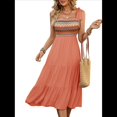 thumbnail image 2 of Vestidos de Verano Sin Mangas para Mujer, Vestidos Largos para Invitadas de Boda, de Punto Acanalado con Bolsillos Color Naranja M, 2 of 10