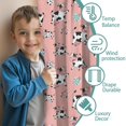 thumbnail image 3 of Blackout Kids Curtains,Pink Cow Spotted Pattern Childrens Insulated Curtains Set Of 2,Bedroom Essentials,Toddler Room Decor 42x63in(106x160cm), 3 of 5
