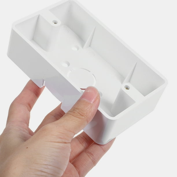 PBPBOX Surface Mount Electrical Outlet Box Universal White ABS