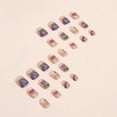 thumbnail image 3 of Uñas postizas cuadradas cortas con flores, lindas uñas adhesivas acrílicas de primavera, uñas artificiales brillantes para mujeres y niñas, decoraciones de manicura, 24 piezas, 3 of 4