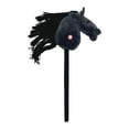 thumbnail image 2 of Caballo de peluche Baoblaze Juguete Palo Negro 70 cm x 20 cm, 2 of 8